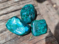 Polished Dioptase With Shattuckite and Malachite Free Forms - sold per item - From Congo