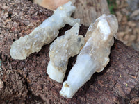 Natural Drusy Quartz Coated Calcite Pseudomorph Specimens x 12 From Alberts Mountain, Lesotho