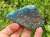 Polished Shattuckite With Chrysocolla and Azurite Free Forms x 6 From Congo