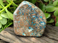 Polished Shattuckite With Chrysocolla and Azurite Free Forms x 6 From Congo