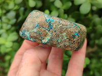 Polished Shattuckite With Chrysocolla and Azurite Free Forms x 6 From Congo