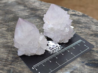 Natural Cactus Flower Spirit Quartz Clusters x 12 From South Africa