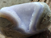 Polished Blue Lace Agate Geodes x 3 From Nsanje, Malawi