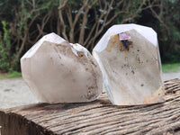 Polished Inclusion Quartz Crystals x 2 From Madagascar