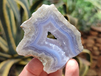 Polished Blue Lace Agate Geodes x 12 From Nsanje, Malawi