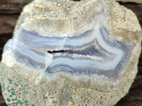 Polished Blue Lace Agate Geodes x 12 From Nsanje, Malawi