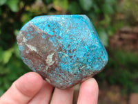 Polished Shattuckite With Chrysocolla and Azurite Free Forms x 6 From Congo