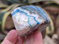 Polished Shattuckite With Chrysocolla and Azurite Free Forms x 6 From Congo