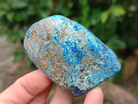 Polished Shattuckite With Chrysocolla and Azurite Free Forms x 6 From Congo