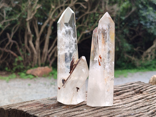 Polished Clear Quartz Crystals x 4 From Madagascar