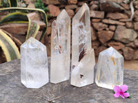 Polished Clear Quartz Crystals x 4 From Madagascar