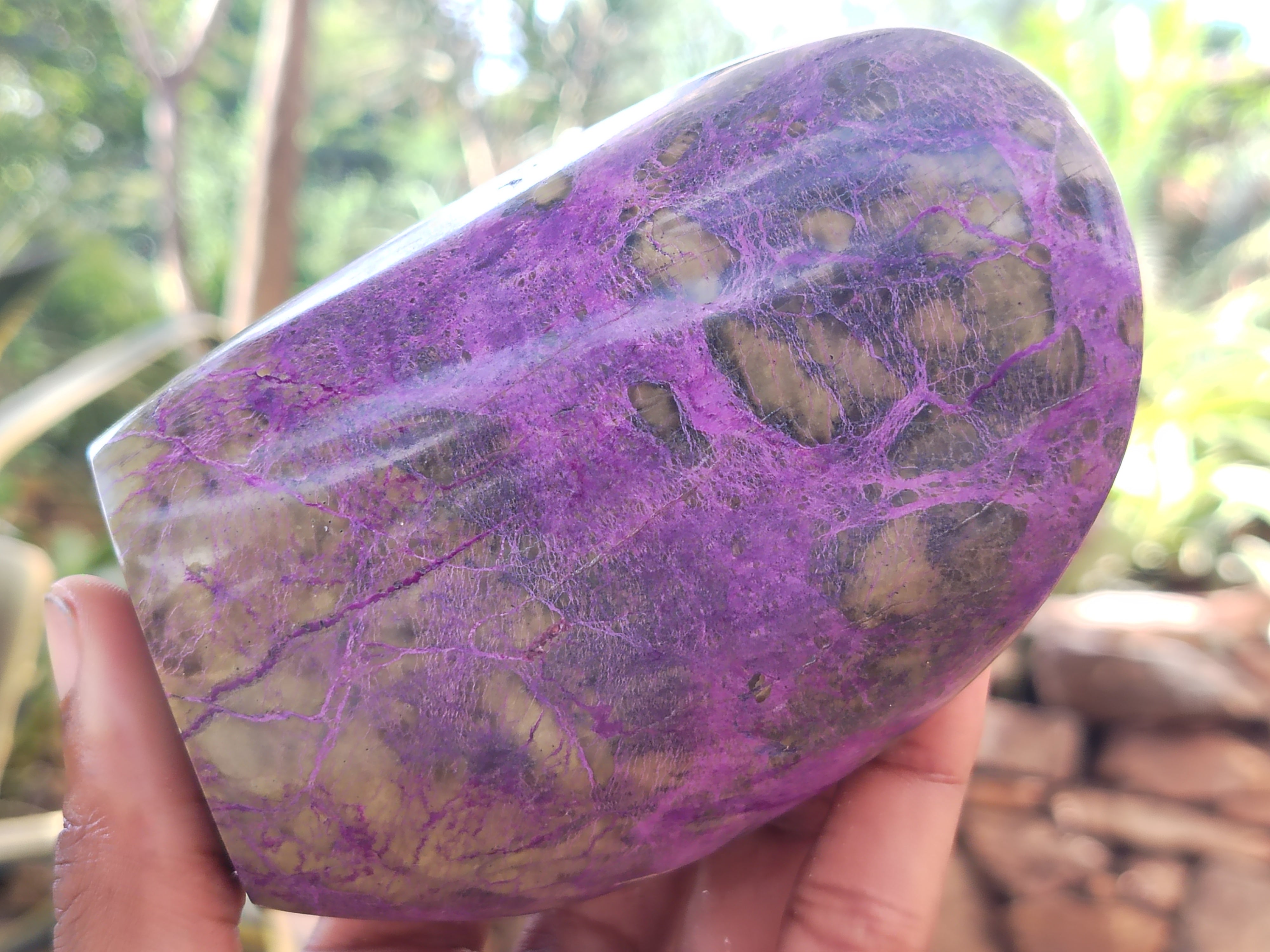 Polished Stichtite Standing Free Forms x 2 From Barberton, South Africa