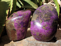 Polished Stichtite Standing Free Forms x 2 From Barberton, South Africa