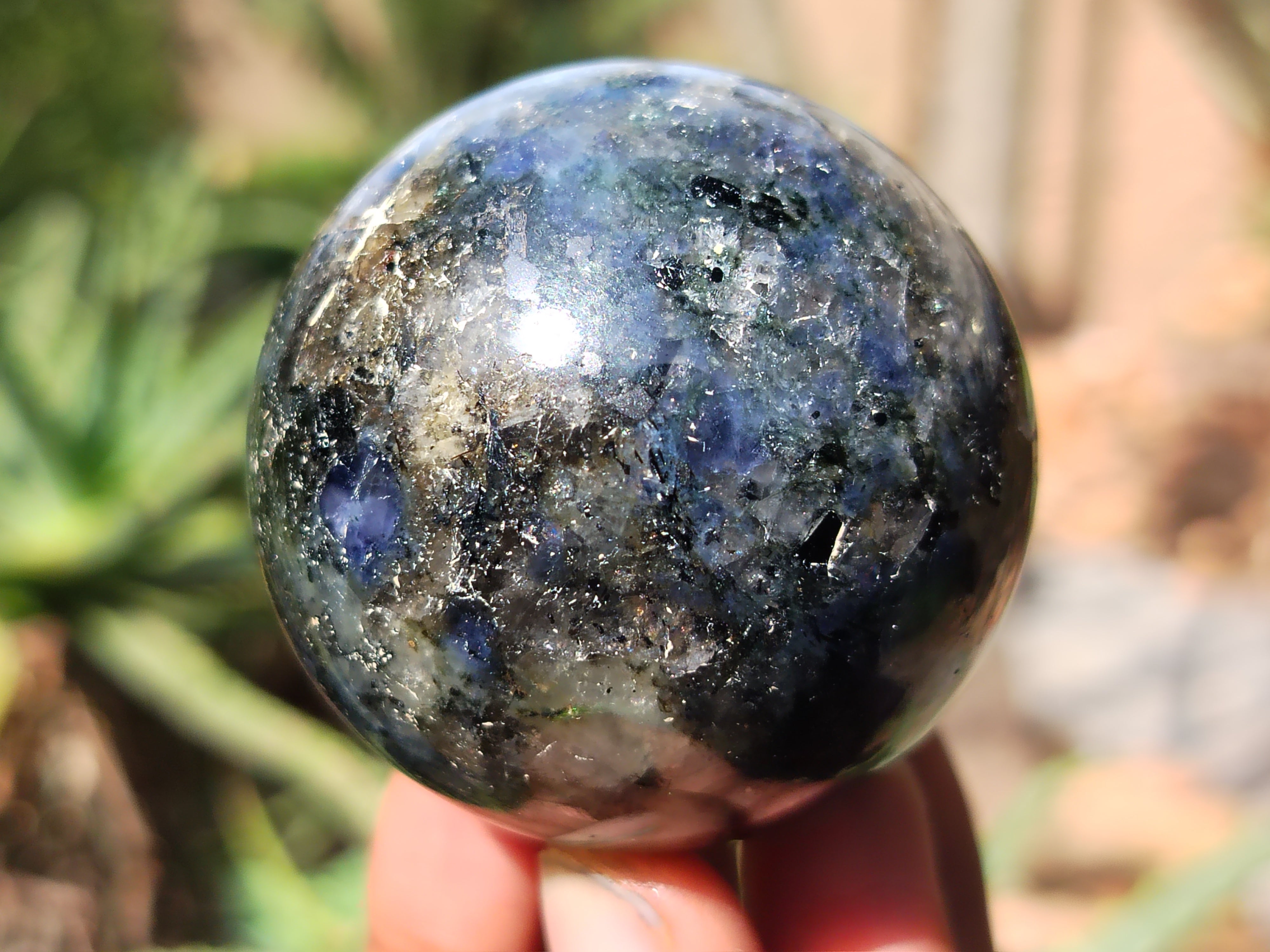 Polished Iolite Spheres x 4 From Ambatofinandrahana, Madagascar