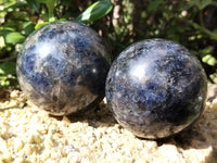 Polished Iolite Spheres x 4 From Ambatofinandrahana, Madagascar