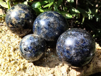 Polished Iolite Spheres x 4 From Ambatofinandrahana, Madagascar