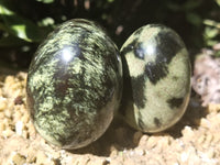 Polished Leopard Stone Gemstone Eggs x 6 From Zimbabwe