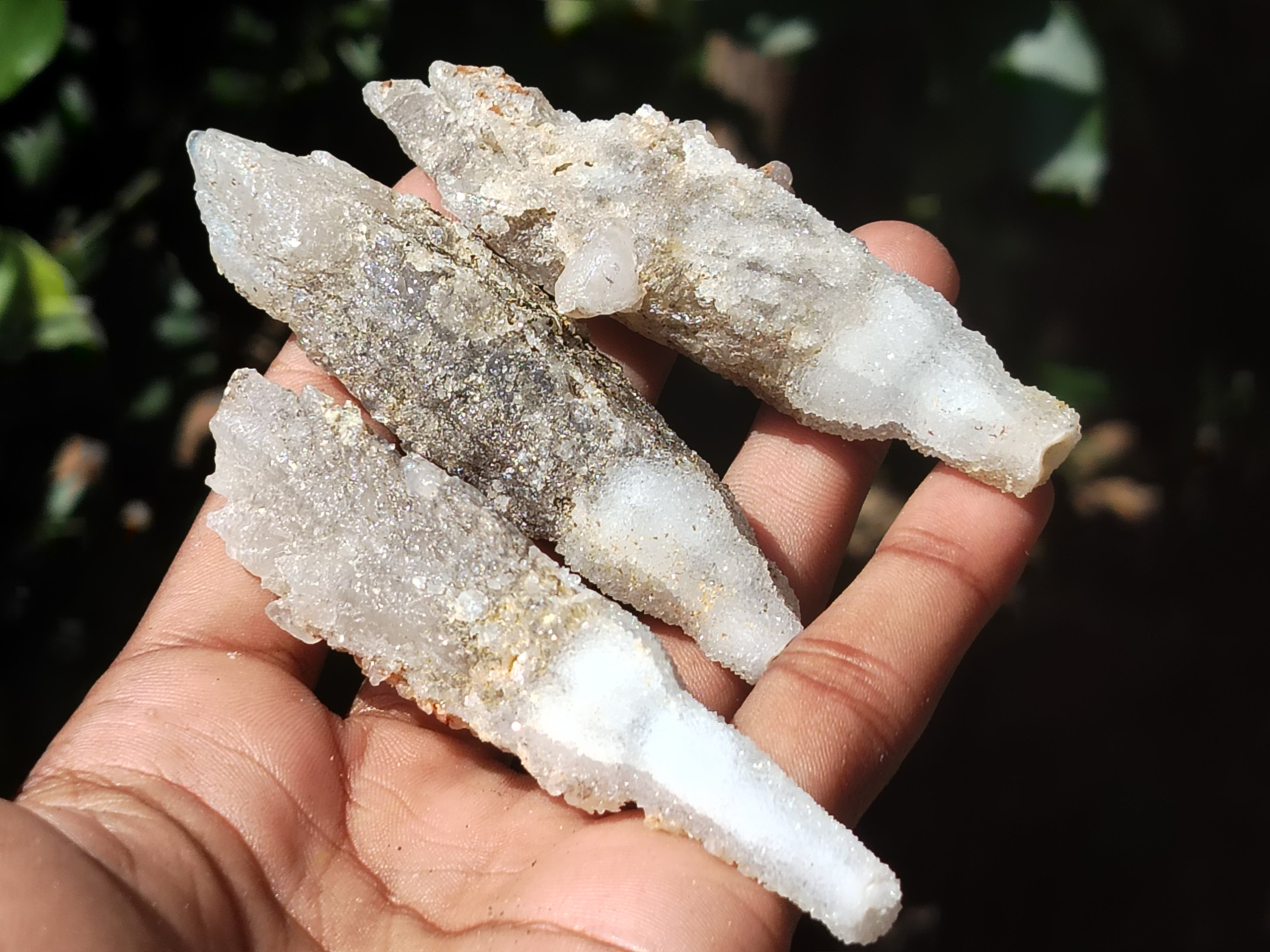 Natural Drusy Quartz Coated Calcite Pseudomorph Specimens x 12 From Alberts Mountain, Lesotho