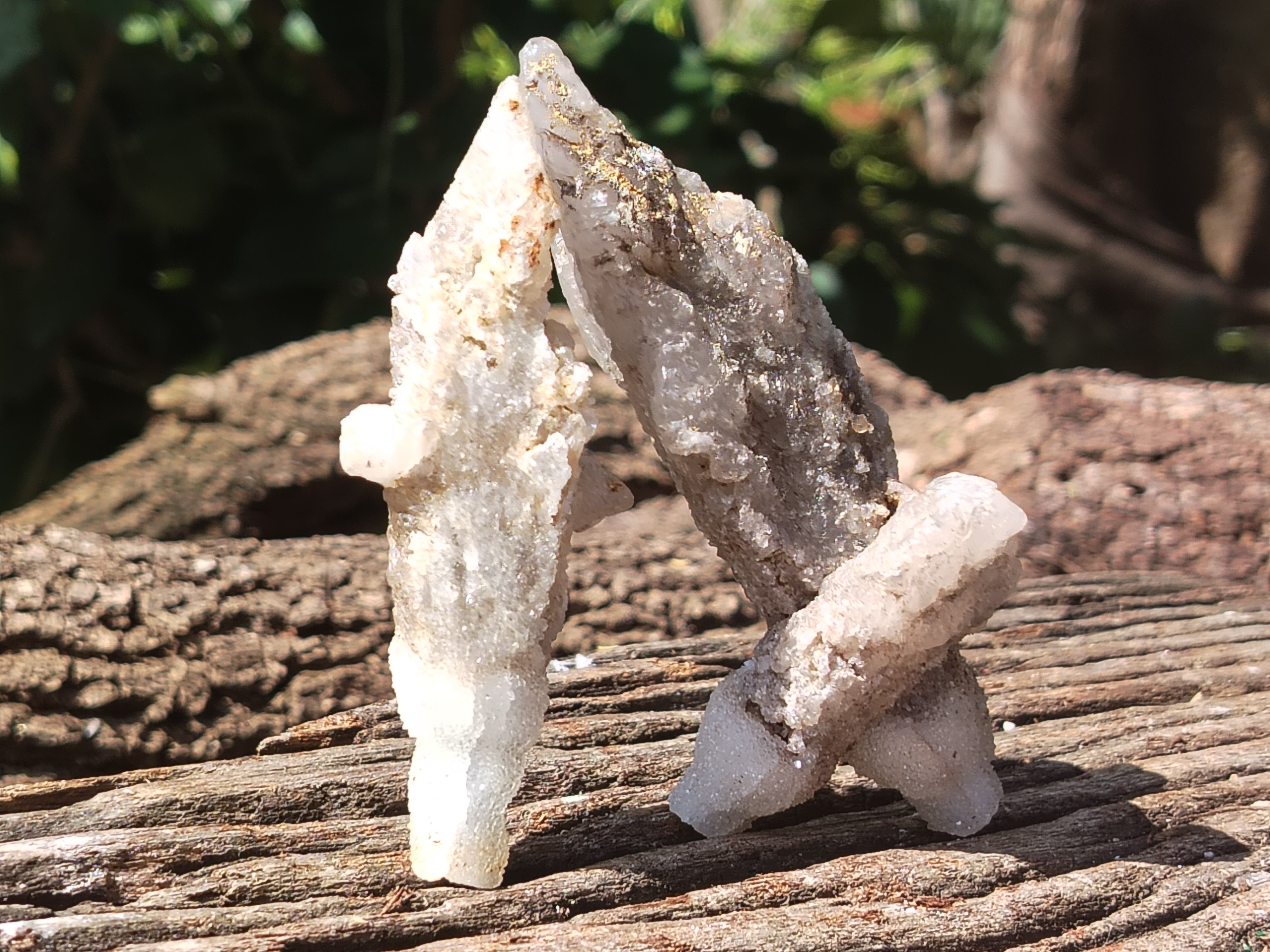 Natural Drusy Quartz Coated Calcite Pseudomorph Specimens x 12 From Alberts Mountain, Lesotho