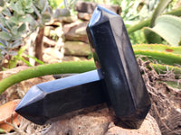 Polished Double Terminated Black Basalt Points x 3 From Antsirabe, Madagascar