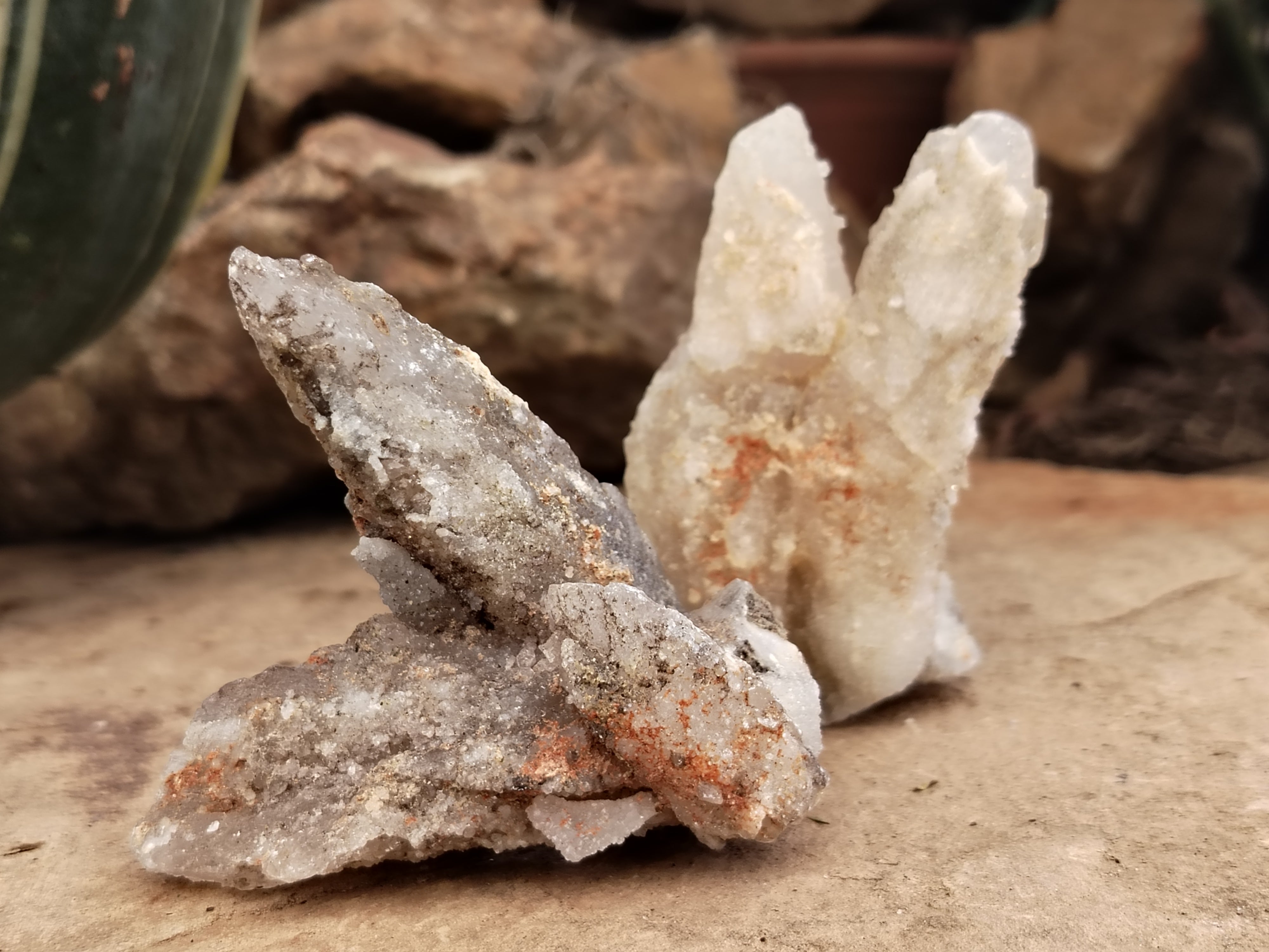 Natural Drusy Quartz Coated Calcite Pseudomorph Specimens x 12 From Alberts Mountain, Lesotho