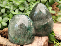 Polished Fuchsite Standing Free Forms x 4 From Madagascar