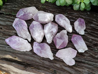 Natural Jacaranda Amethyst Single Quartz Crystals x 24 from Mumbwa, Zambia