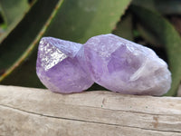 Natural Jacaranda Amethyst Single Quartz Crystals x 24 from Mumbwa, Zambia