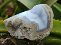 Polished Blue Lace Agate Geodes x 12 From Nsanje, Malawi