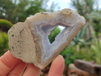 Polished Blue Lace Agate Geodes x 12 From Nsanje, Malawi