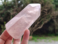 Polished Rose Quartz Points x 6 From Ambatondrazaka, Madagascar