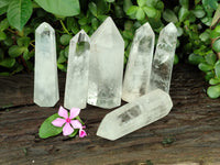 Polished Clear Quartz Crystals x 6 From Madagascar