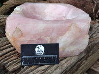 Polished Rose Quartz Bowl x 1 From Madagascar