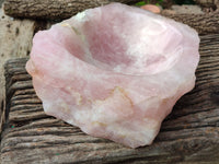 Polished Rose Quartz Bowl x 1 From Madagascar