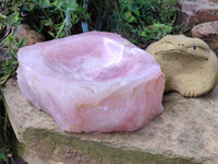 Polished Rose Quartz Bowl x 1 From Madagascar