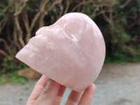 Hand Made Rose Quartz Skull x 1 From Madagascar