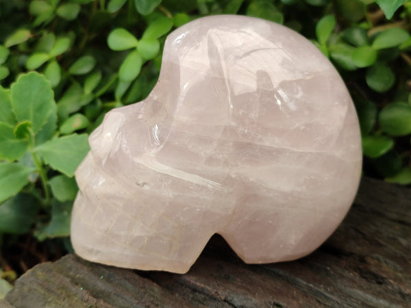 Hand Made Rose Quartz Skull x 1 From Madagascar