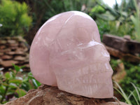 Hand Made Rose Quartz Skull x 1 From Madagascar