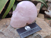 Hand Made Rose Quartz Skull x 1 From Madagascar