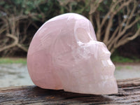 Hand Made Rose Quartz Skull x 1 From Madagascar