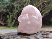 Hand Made Rose Quartz Skull x 1 From Madagascar