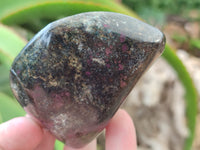 Polished Ruby Corundum In Chrome Verdite Standing Free Forms x 6 From Zimbabwe