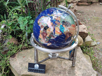 Polished Mixed Gemstone World Globe x 1 From China