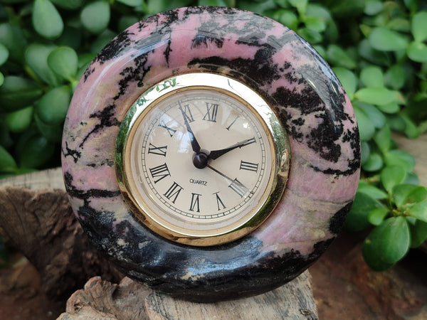 Hand Made Rhodonite Alarm Clock - sold per item - From Zimbabwe