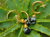 Hand Made Snowflake Obsidian Earrings - Sold Per Item - From Mexico