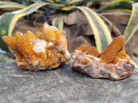 Natural Golden Solar Spirit Quartz Clusters x 3 From Boekenhouthoek, South Africa