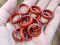 Hand Made 16mm Red Jasper Rings - sold per item - From South Africa