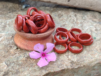 Hand Made 16mm Red Jasper Rings - sold per item - From South Africa