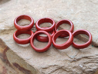 Hand Made 16mm Red Jasper Rings - sold per item - From South Africa