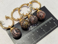 Hand Made Snakeskin Jasper Hoop Earrings - sold per item - From Australia